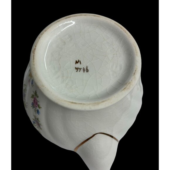 Sadler England Ceramic Teapot With Lid - 7.5" Wide - White With Multicolor Flowe - Picture 5 of 9